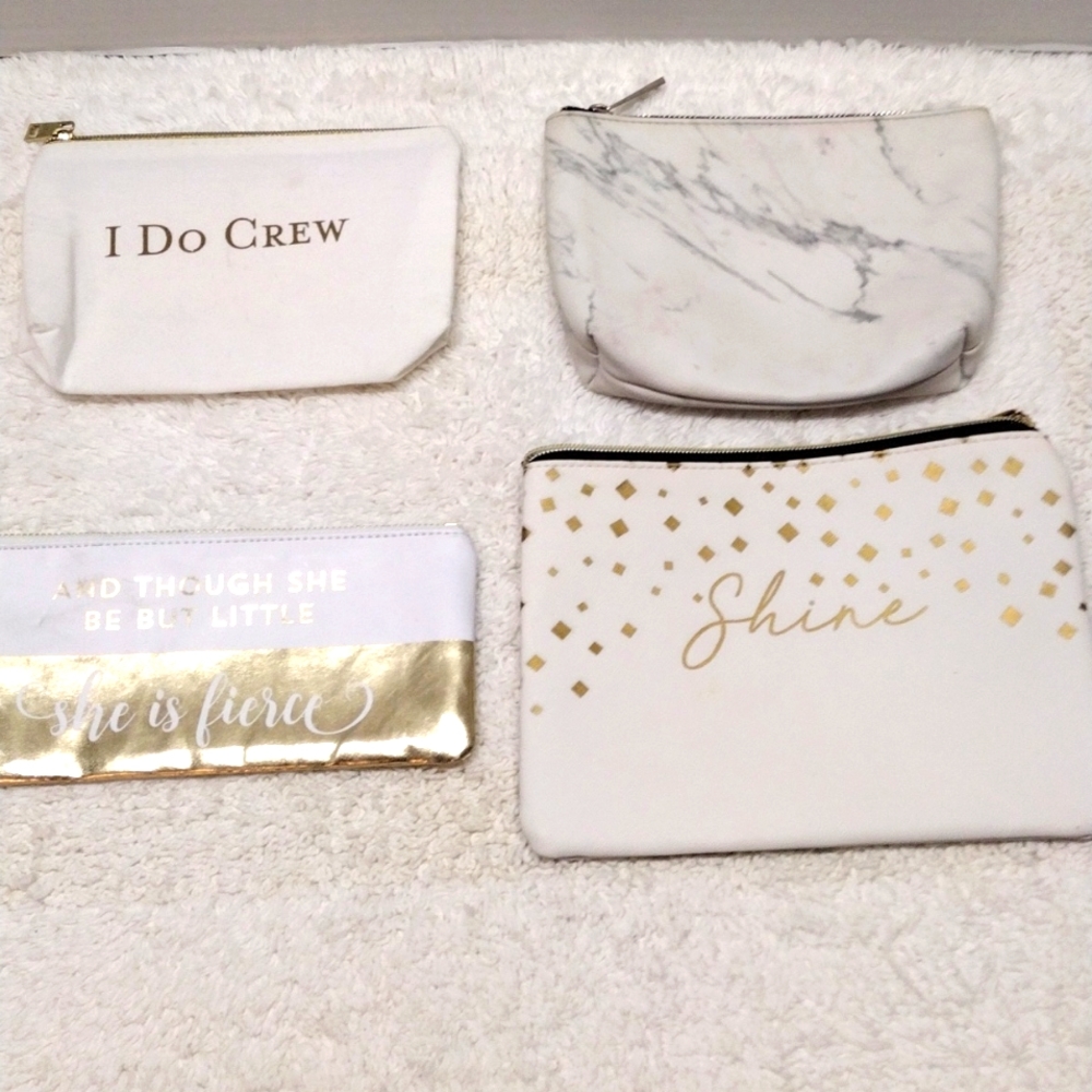 Assorted Cosmetic Makeup Bag Lot of 4